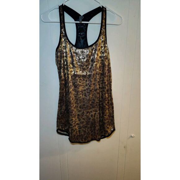 Women's Bershka Gold/Black/silver Mini Dress Size Mparty xmas - Picture 1 of 2